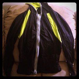Bebe sport lime green and black workout jacket